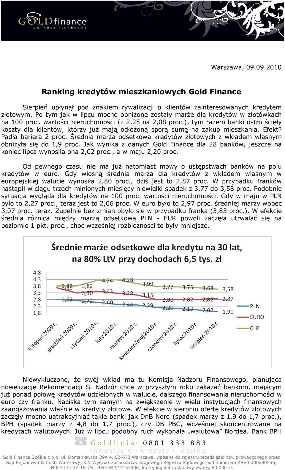 ), tym razem banki ostro ścięły koszty dla klientów, którzy już mają odłożoną sporą sumę na zakup mieszkania. Efekt? Padła bariera 2 proc.