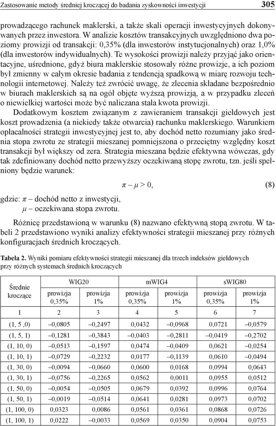 Te wysokości prowizji ależy przyjąć jako orietacyje, uśredioe, gdyż biura maklerskie stosowały róże prowizje, a ich poziom był zmiey w całym okresie badaia z tedecją spadkową w miarę rozwoju