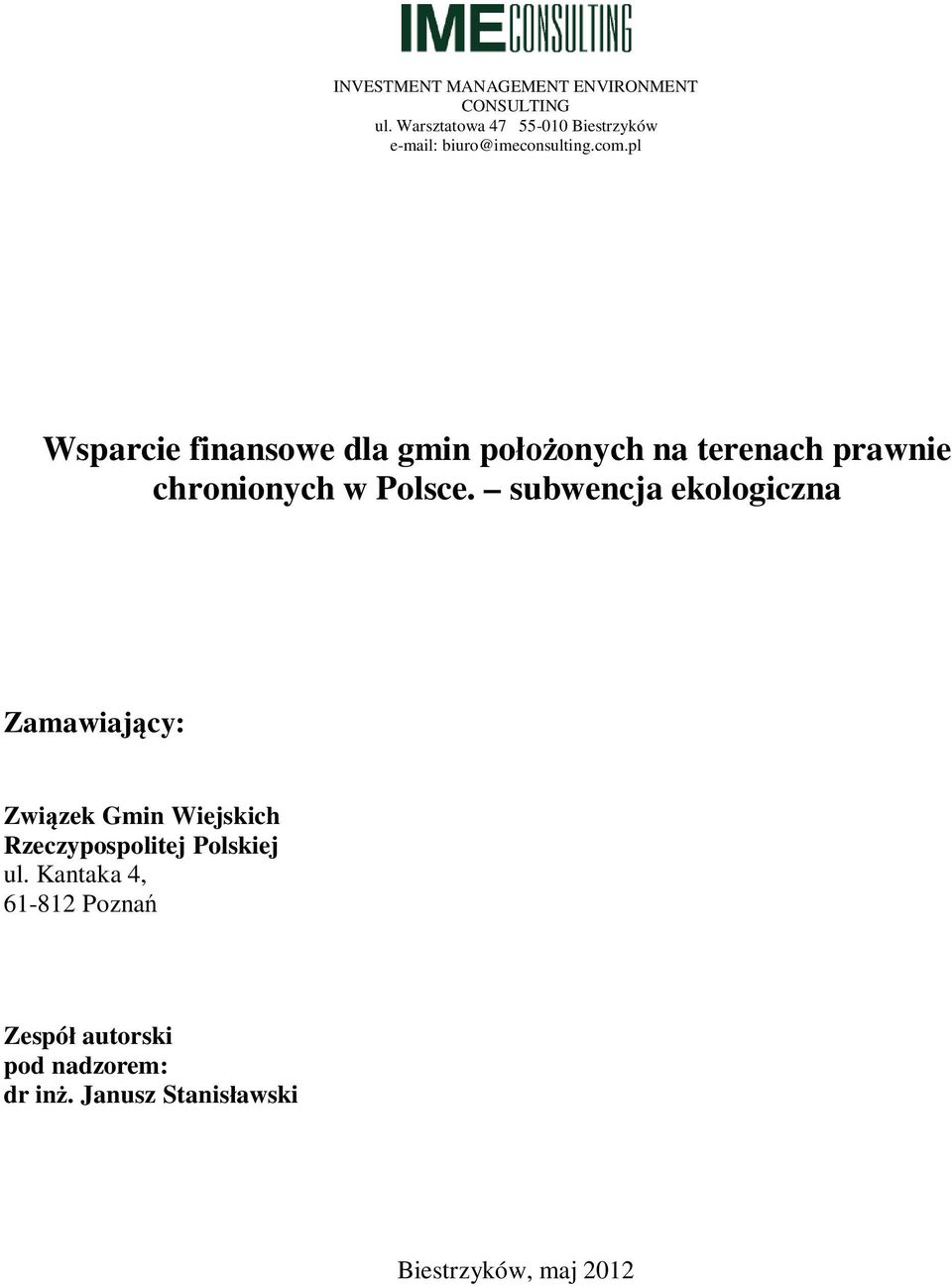 pl Wsparcie finansowe dla gmin po onych na terenach prawnie chronionych w Polsce.