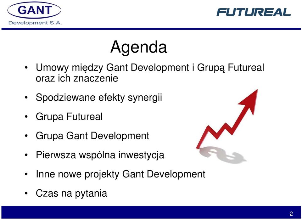 Futureal Grupa Gant Development Pierwsza wspólna