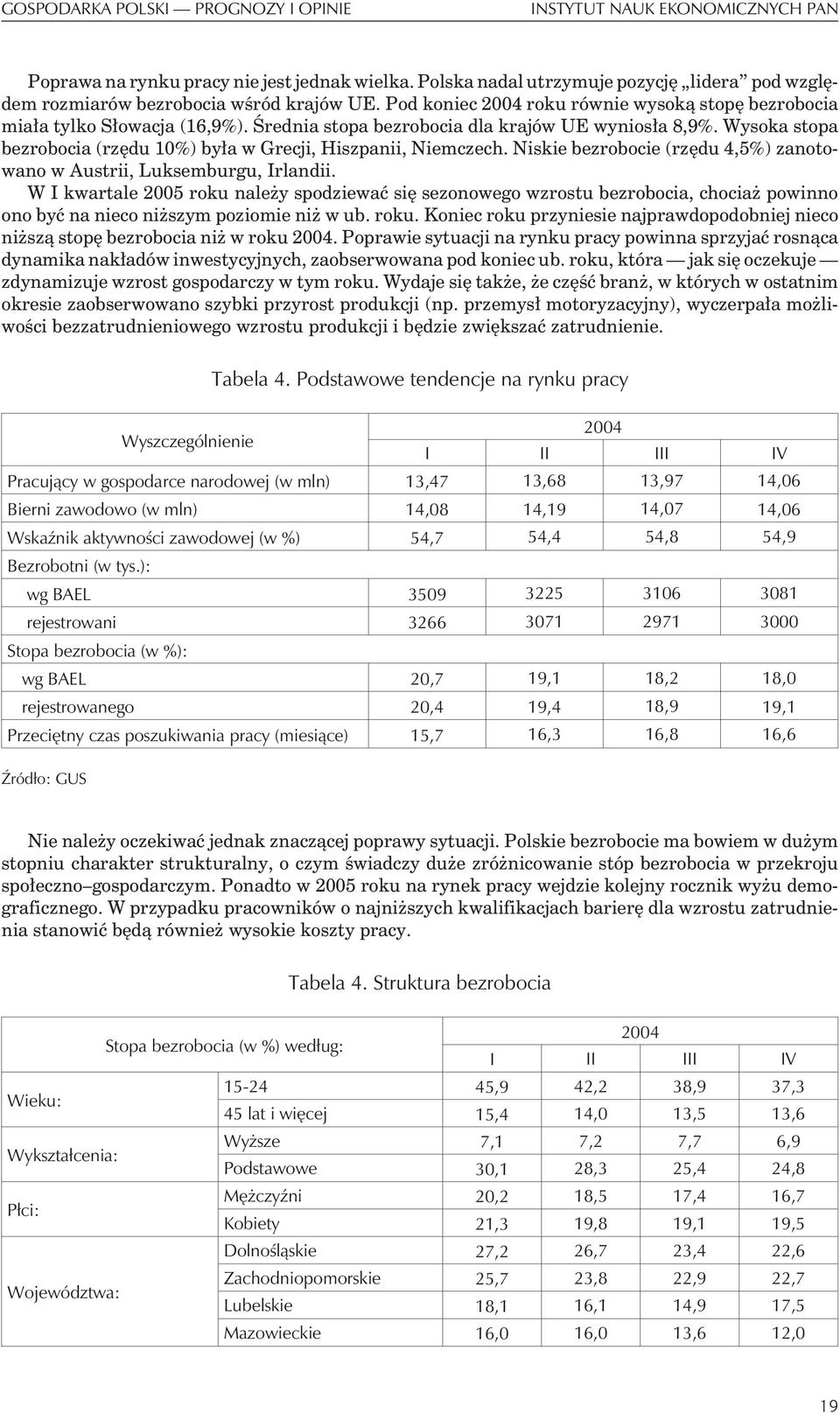 Œrednia stopa bezrobocia dla krajów UE wynios³a 8,9%. Wysoka stopa bezrobocia (rzêdu 10%) by³a w Grecji, Hiszpanii, Niemczech.