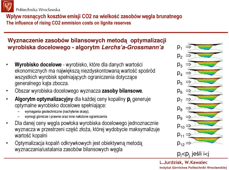 ograniczenia dotyczące generalnego kąta zbocza. Obszar wyrobiska docelowego wyznacza zasoby bilansowe.