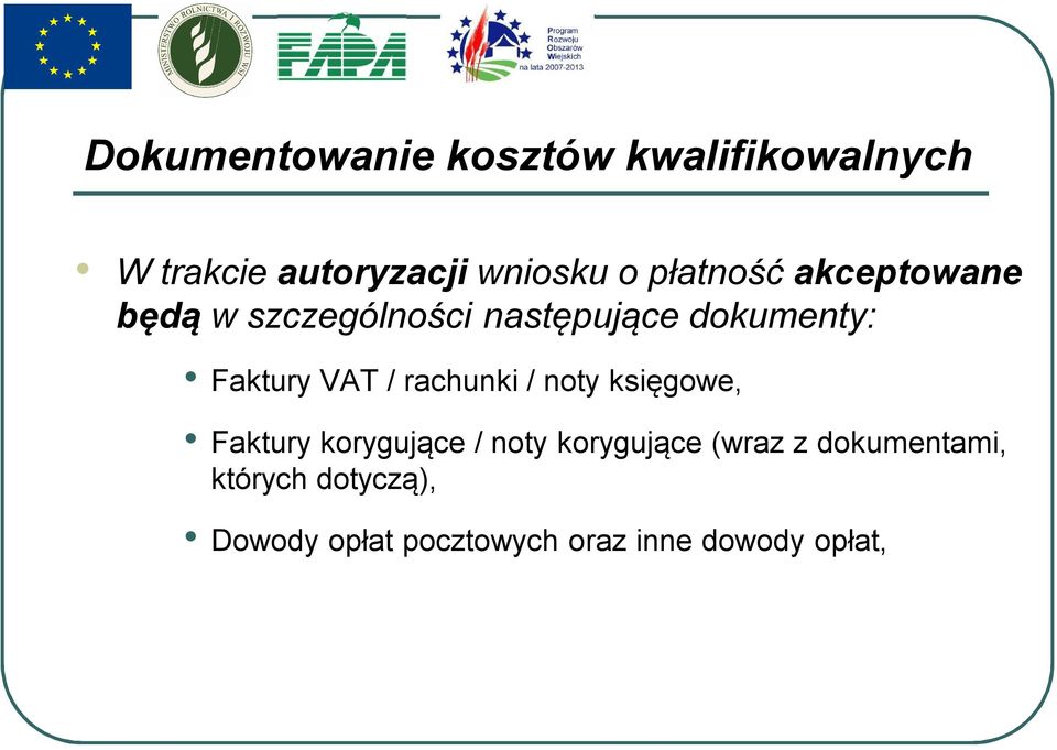 noty księgowe, Faktury korygujące / noty korygujące (wraz z