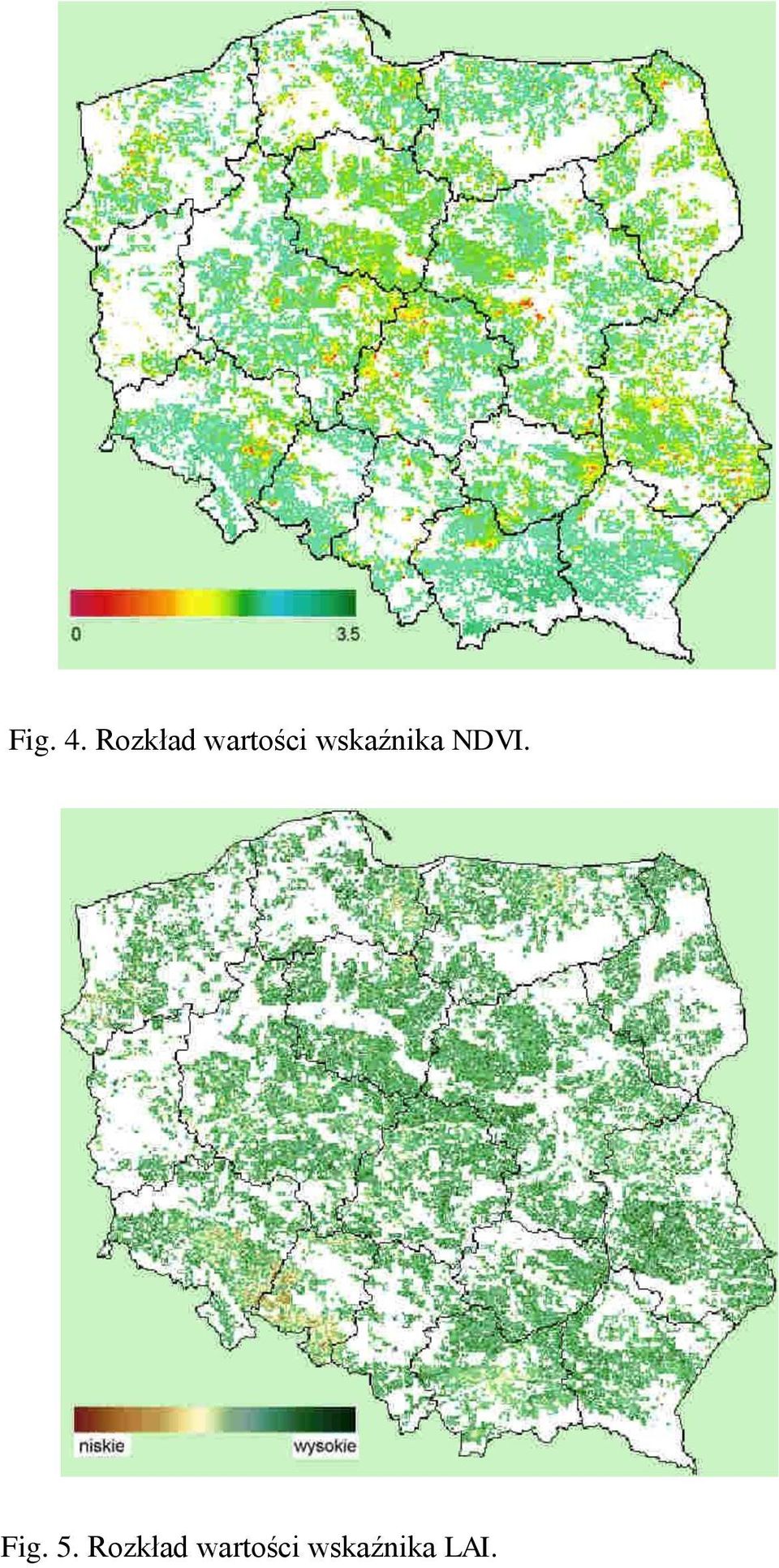 wskaźnika NDVI. Fig.