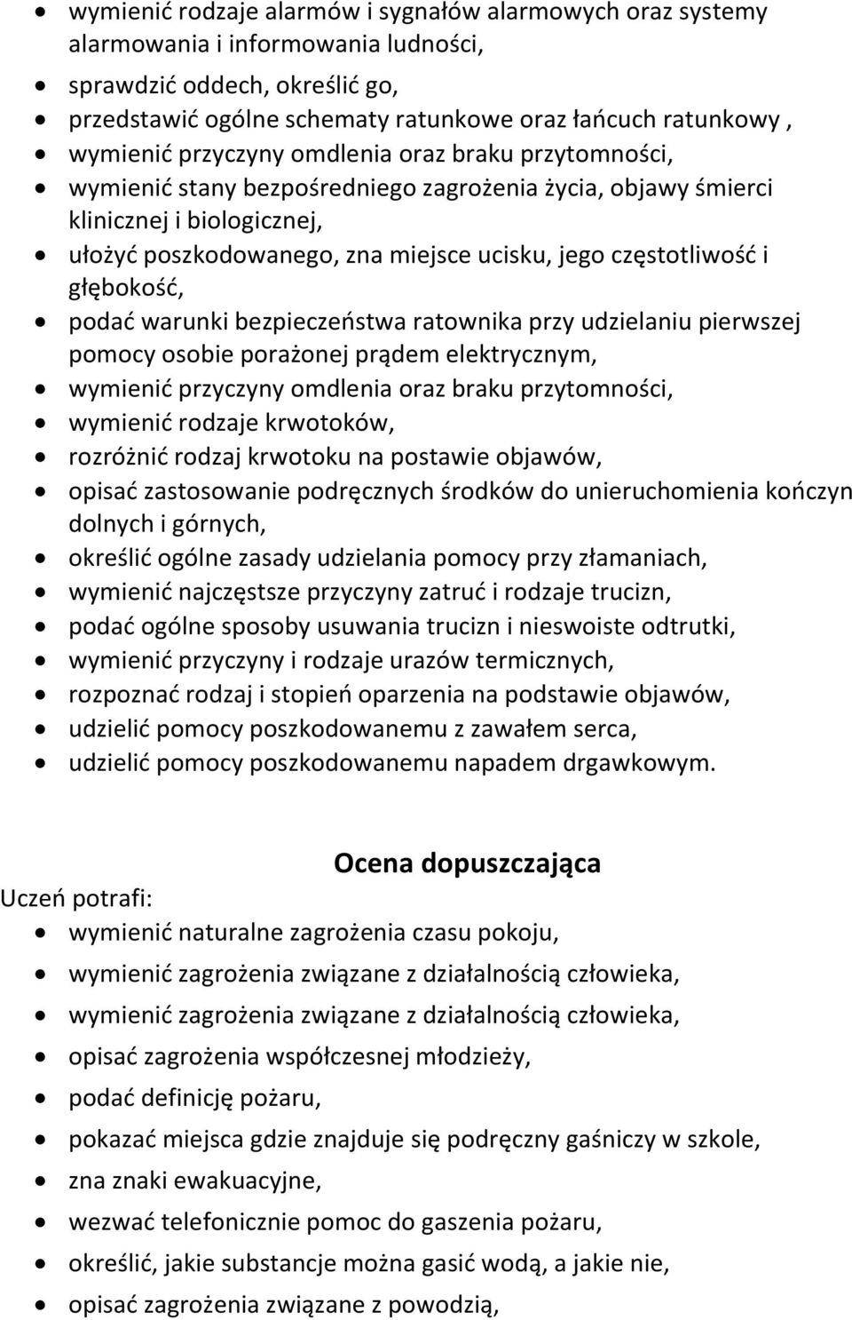 głębokość, podać warunki bezpieczeństwa ratownika przy udzielaniu pierwszej pomocy osobie porażonej prądem elektrycznym, wymienić przyczyny omdlenia oraz braku przytomności, wymienić rodzaje