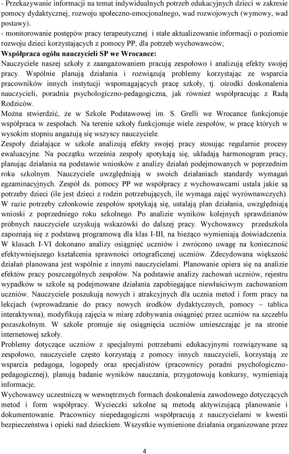 Wrocance: Nauczyciele naszej szkoły z zaangażowaniem pracują zespołowo i analizują efekty swojej pracy.