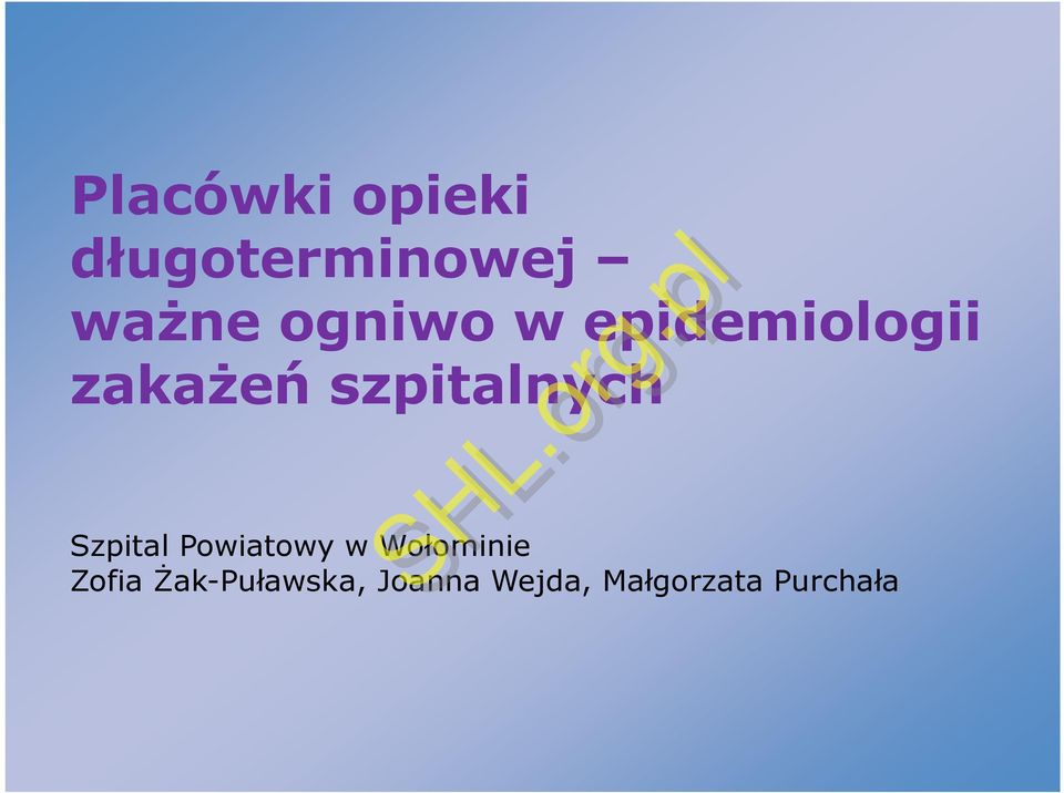 szpitalnych Szpital Powiatowy w