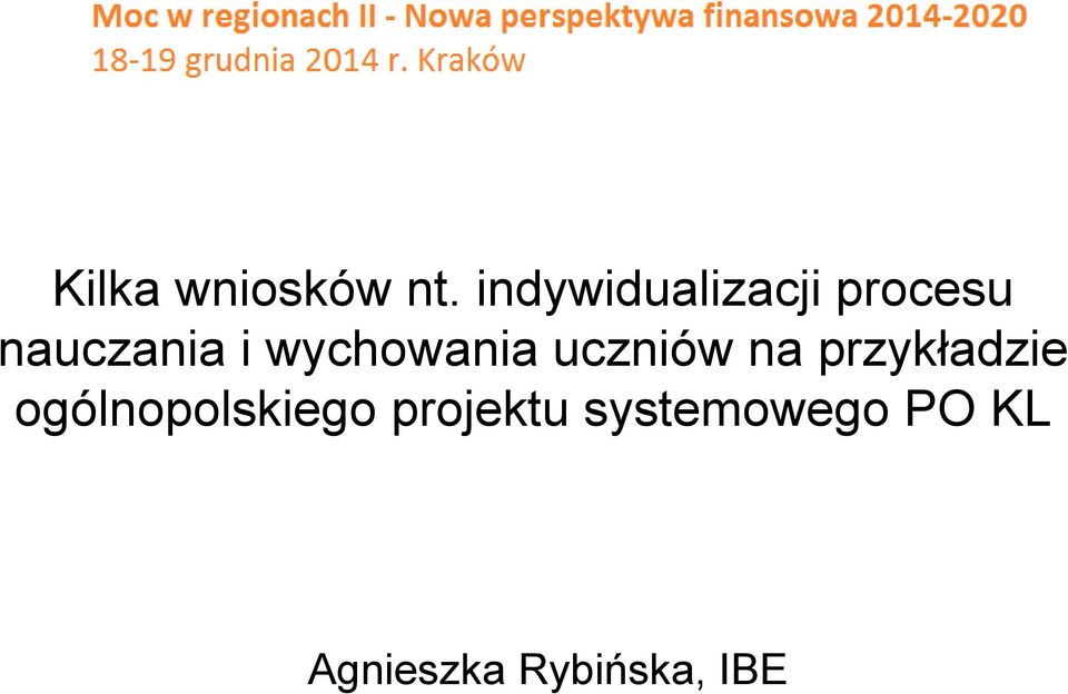 wychowania uczniów na przykładzie