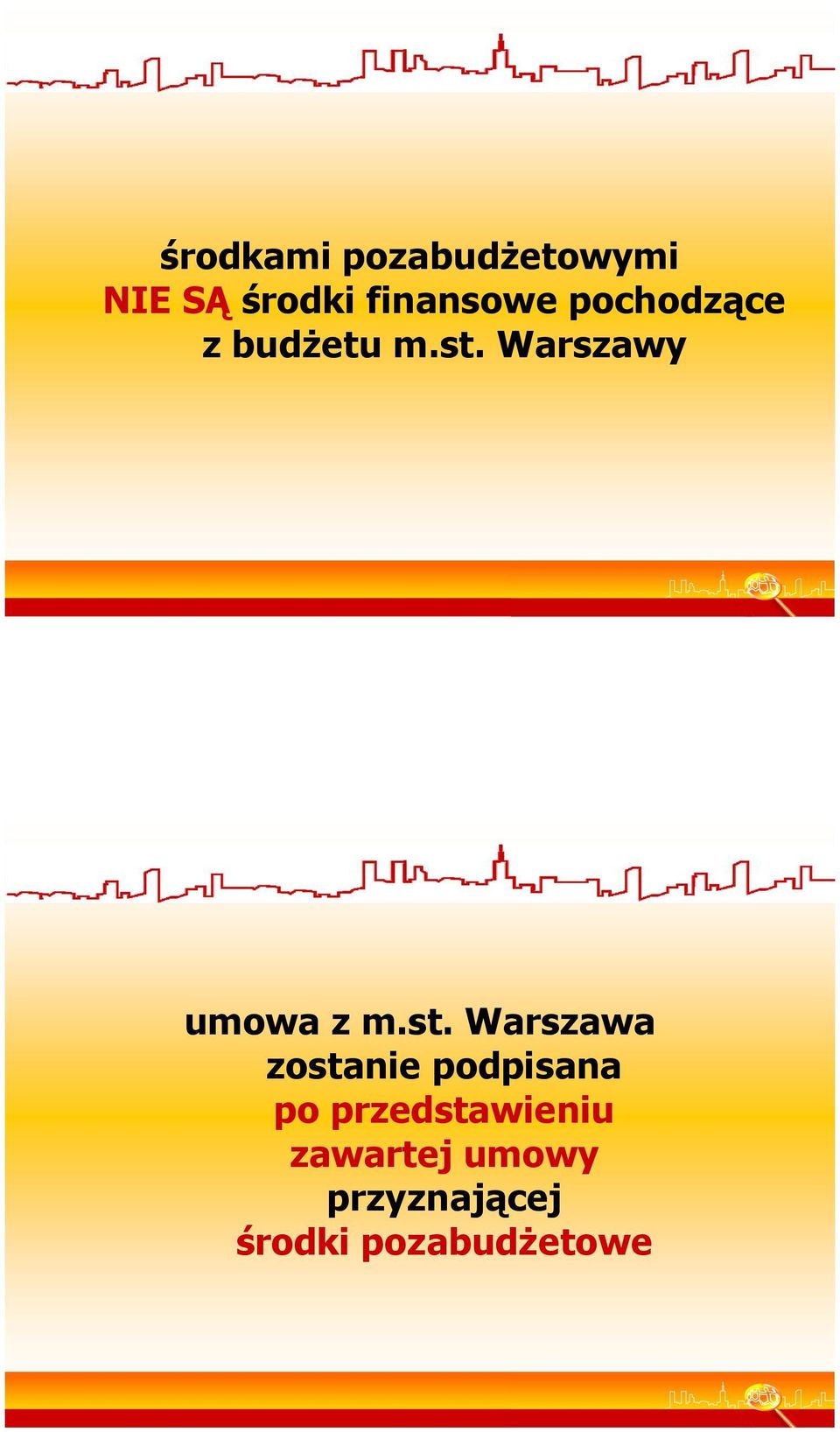 Warszawy umowa z m.st.