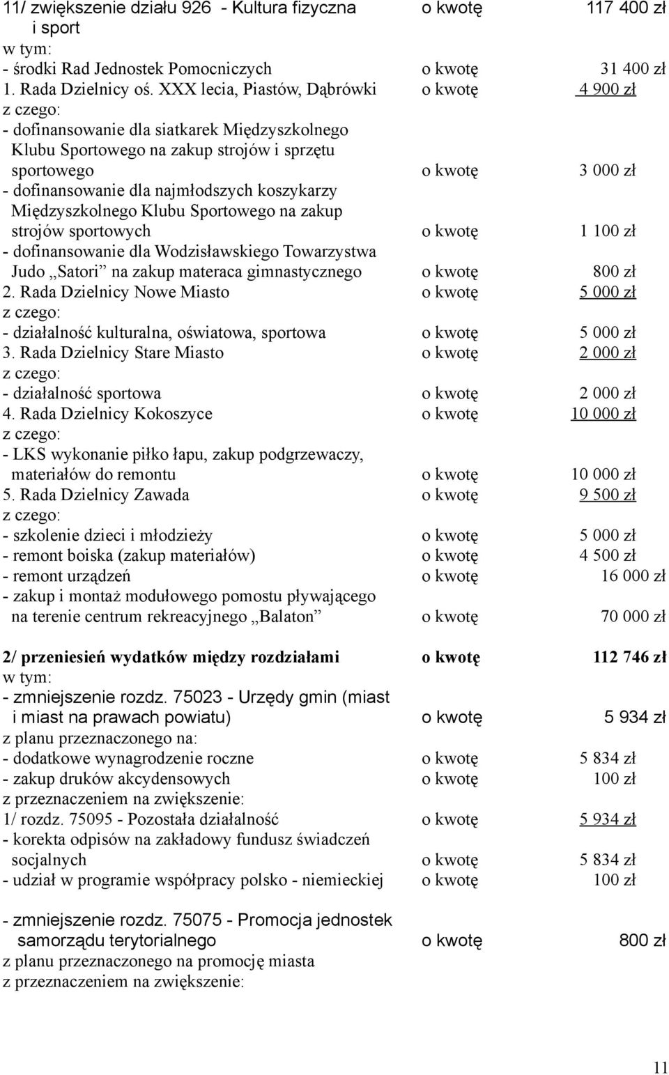 Sportowego na zakup strojów sportowych - dofinansowanie dla Wodzisławskiego Towarzystwa Judo Satori na zakup materaca gimnastycznego 2.