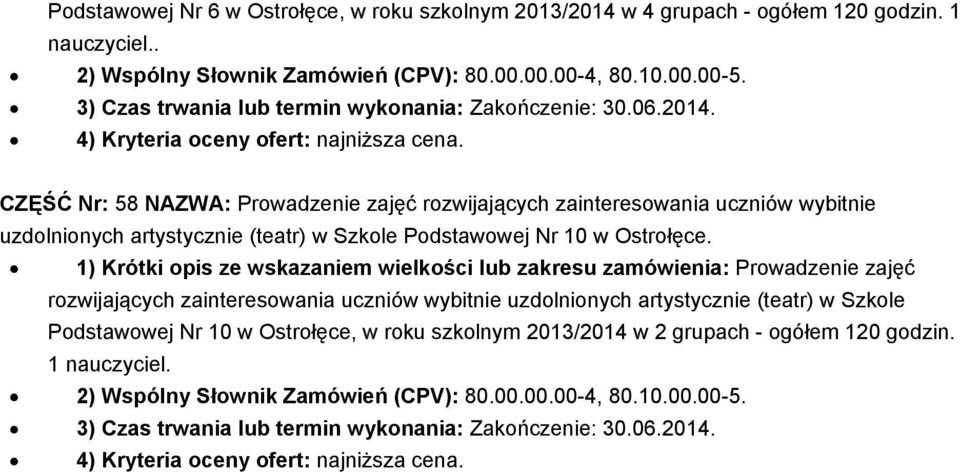 (teatr) w Szkole Podstawowej Nr 10 w Ostrołęce.