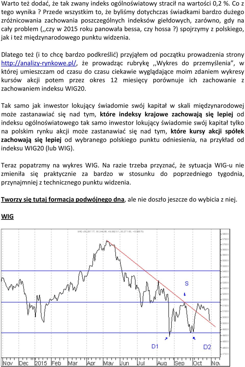 hossa?) spojrzymy z polskiego, jak i też międzynarodowego punktu widzenia. Dlatego też (i to chcę bardzo podkreślić) przyjąłem od początku prowadzenia strony http://analizy-rynkowe.