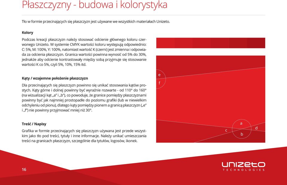 W systemie CMYK wartości koloru występują odpowiednio: C: 5%, M: 100%, Y: 100%, natomiast wartość K (czerni) jest zmienna i odpowiada za odcienia płaszczyzn.