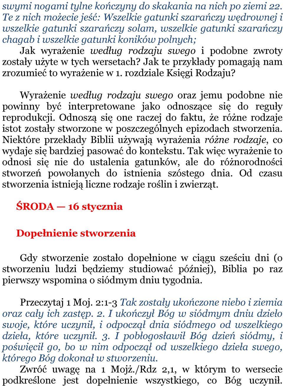 swego i podobne zwroty zostały użyte w tych wersetach? Jak te przykłady pomagają nam zrozumieć to wyrażenie w 1. rozdziale Księgi Rodzaju?