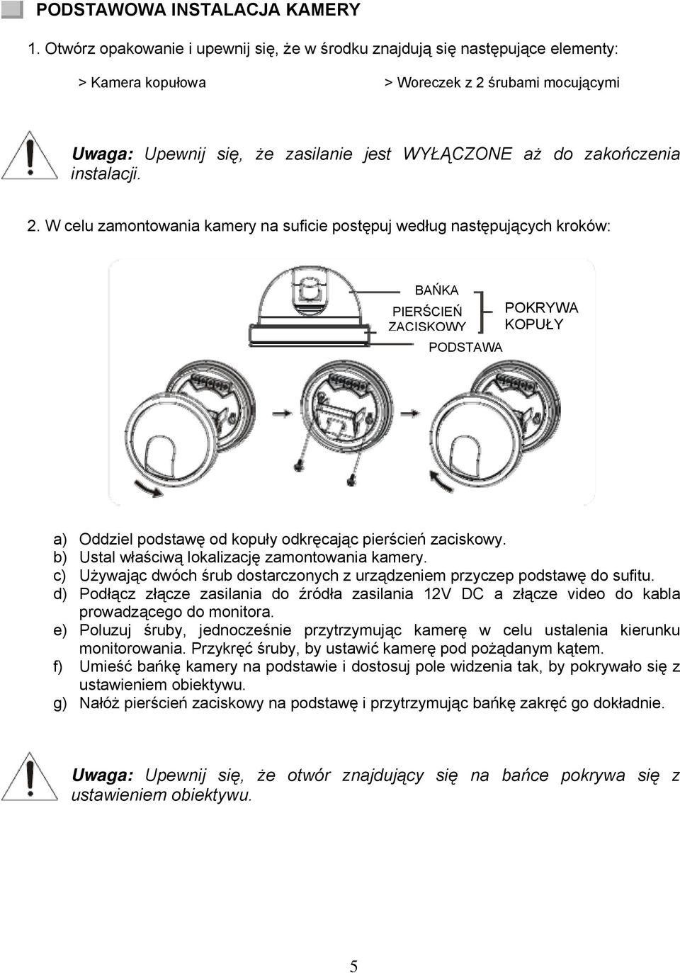 instalacji. 2.