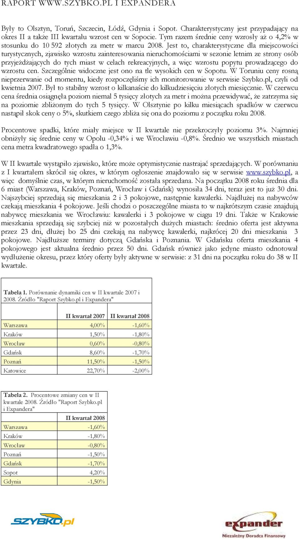 Jest to, charakterystyczne dla miejscowości turystycznych, zjawisko wzrostu zainteresowania nieruchomościami w sezonie letnim ze strony osób przyjeŝdŝających do tych miast w celach rekreacyjnych, a