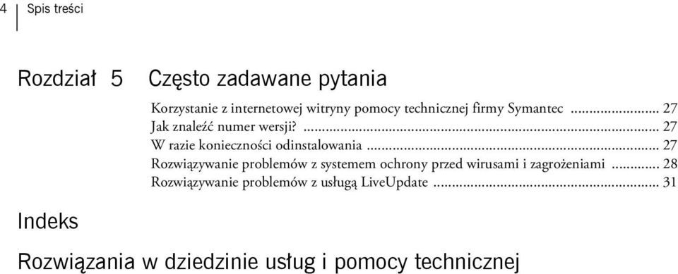 ... 27 W razie konieczności odinstalowania.