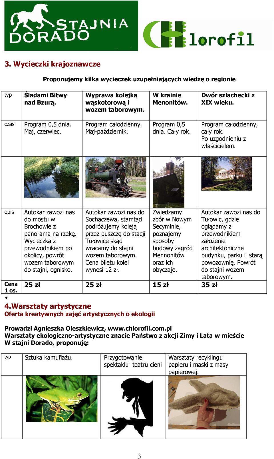 opis Autokar zawozi nas do mostu w Brochowie z panoramą na rzekę. Wycieczka z przewodnikiem po okolicy, powrót wozem taborowym do stajni, ognisko.