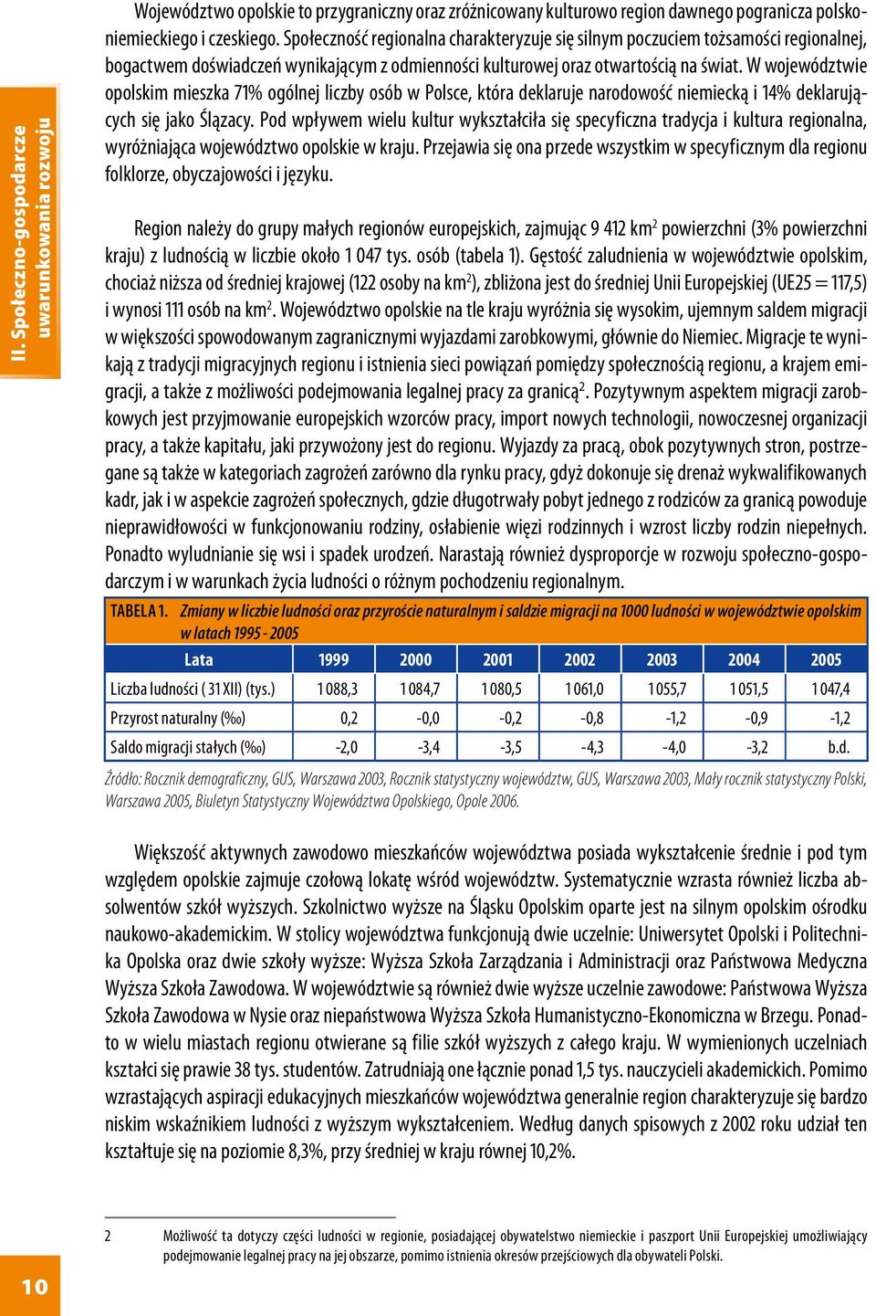 W województwie opolskim mieszka 71% ogólnej liczby osób w Polsce, która deklaruje narodowość niemiecką i 14% deklarujących się jako Ślązacy.