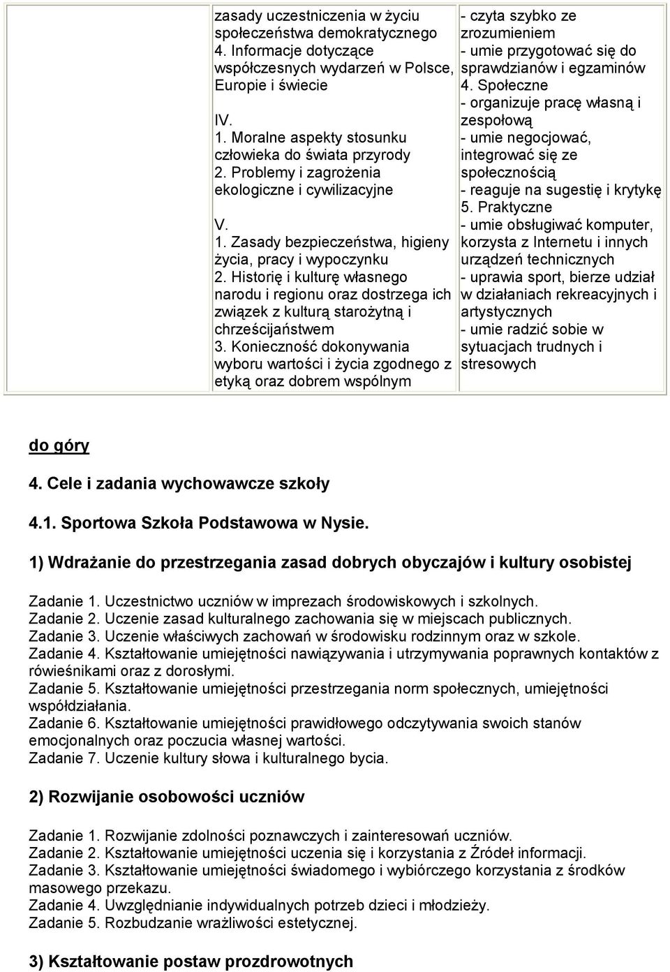 Historię i kulturę własnego narodu i regionu oraz dostrzega ich związek z kulturą starożytną i chrześcijaństwem 3.