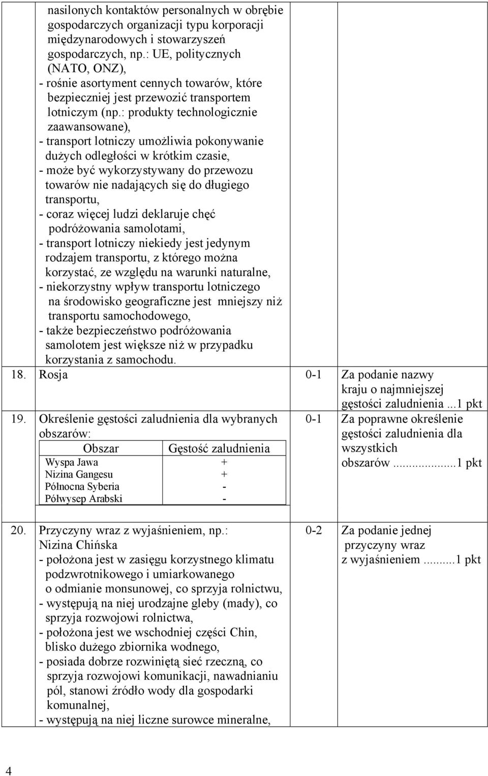 : produkty technologicznie zaawansowane), - transport lotniczy umożliwia pokonywanie dużych odległości w krótkim czasie, - może być wykorzystywany do przewozu towarów nie nadających się do długiego