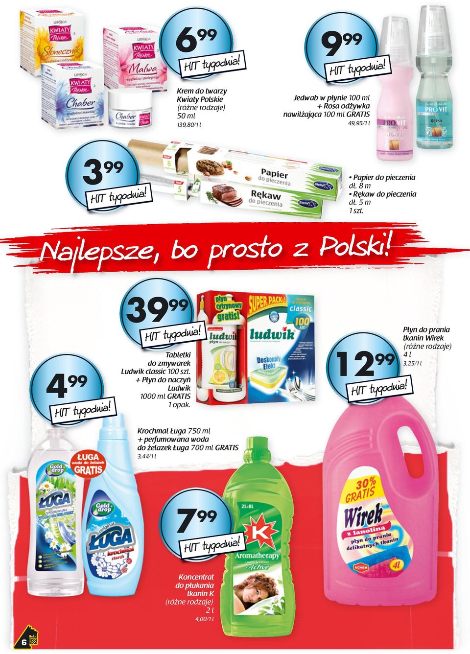 4 3 Tabletki do zmywarek Ludwik classic 100 szt. + Płyn do naczyń Ludwik 1000 ml GRATIS 1 opak.