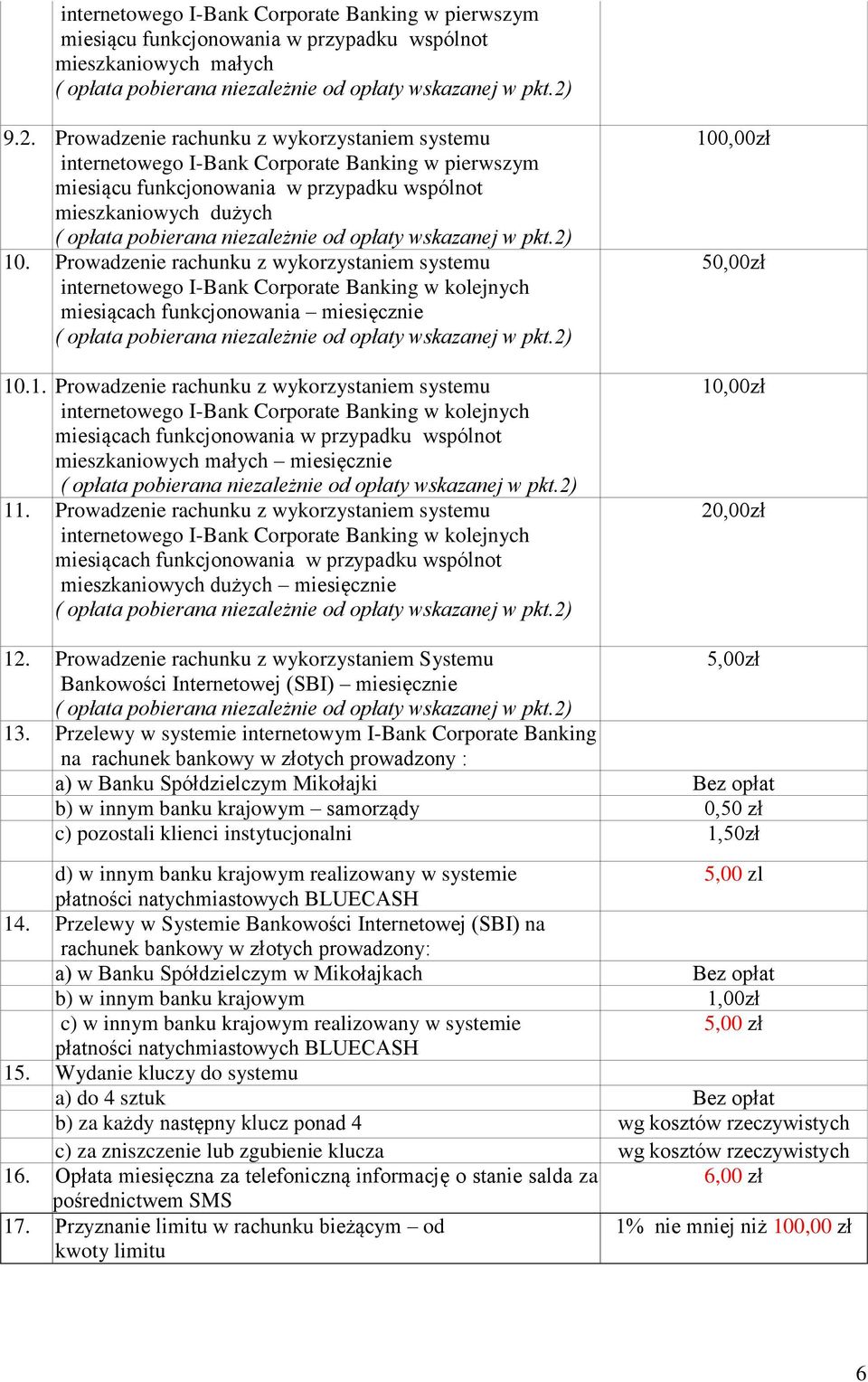 od opłaty wskazanej w pkt.2) 10.