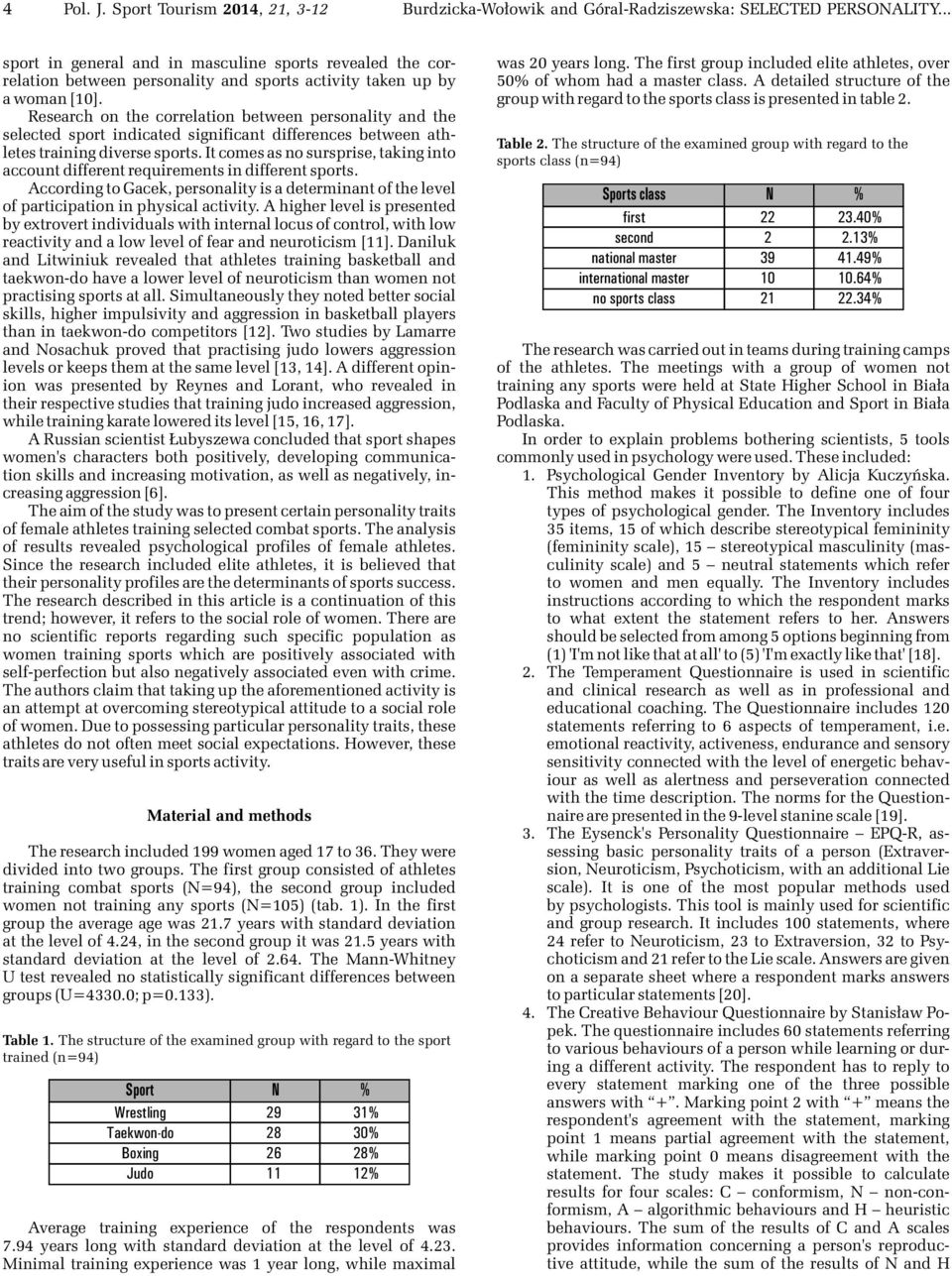 Research paper on sports training