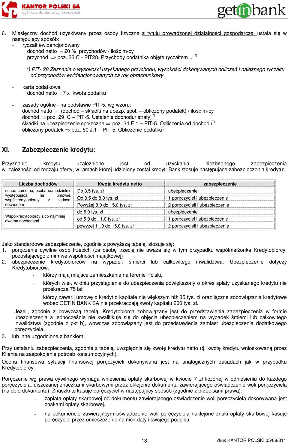 .. *) *) PIT- 28 Zeznanie o wysokości uzyskanego przychodu, wysokości dokonywanych odliczeń i należnego ryczałtu od przychodów ewidencjonowanych za rok obrachunkowy - karta podatkowa dochód netto = 7