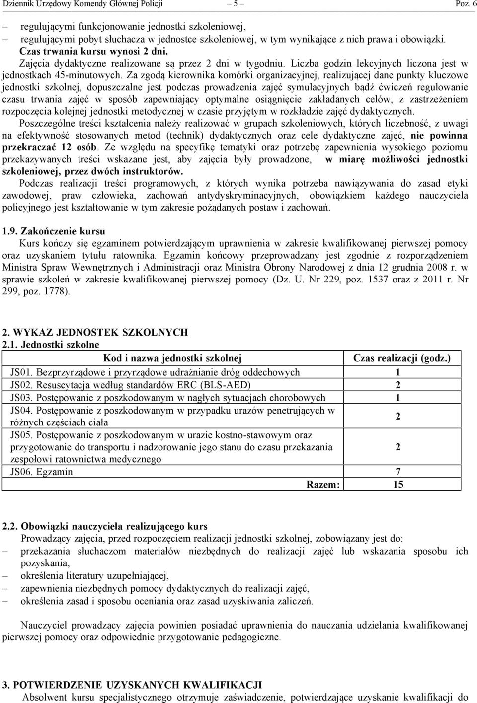 Zajęcia dydaktyczne realizowane są przez dni w tygodniu. Liczba godzin lekcyjnych liczona jest w jednostkach 45-minutowych.