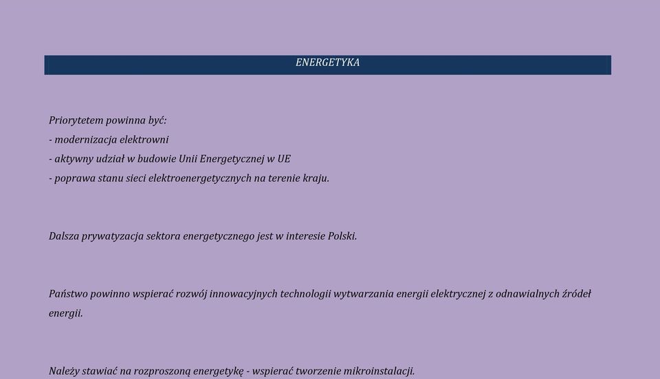 Dalsza prywatyzacja sektora energetycznego jest w interesie Polski.