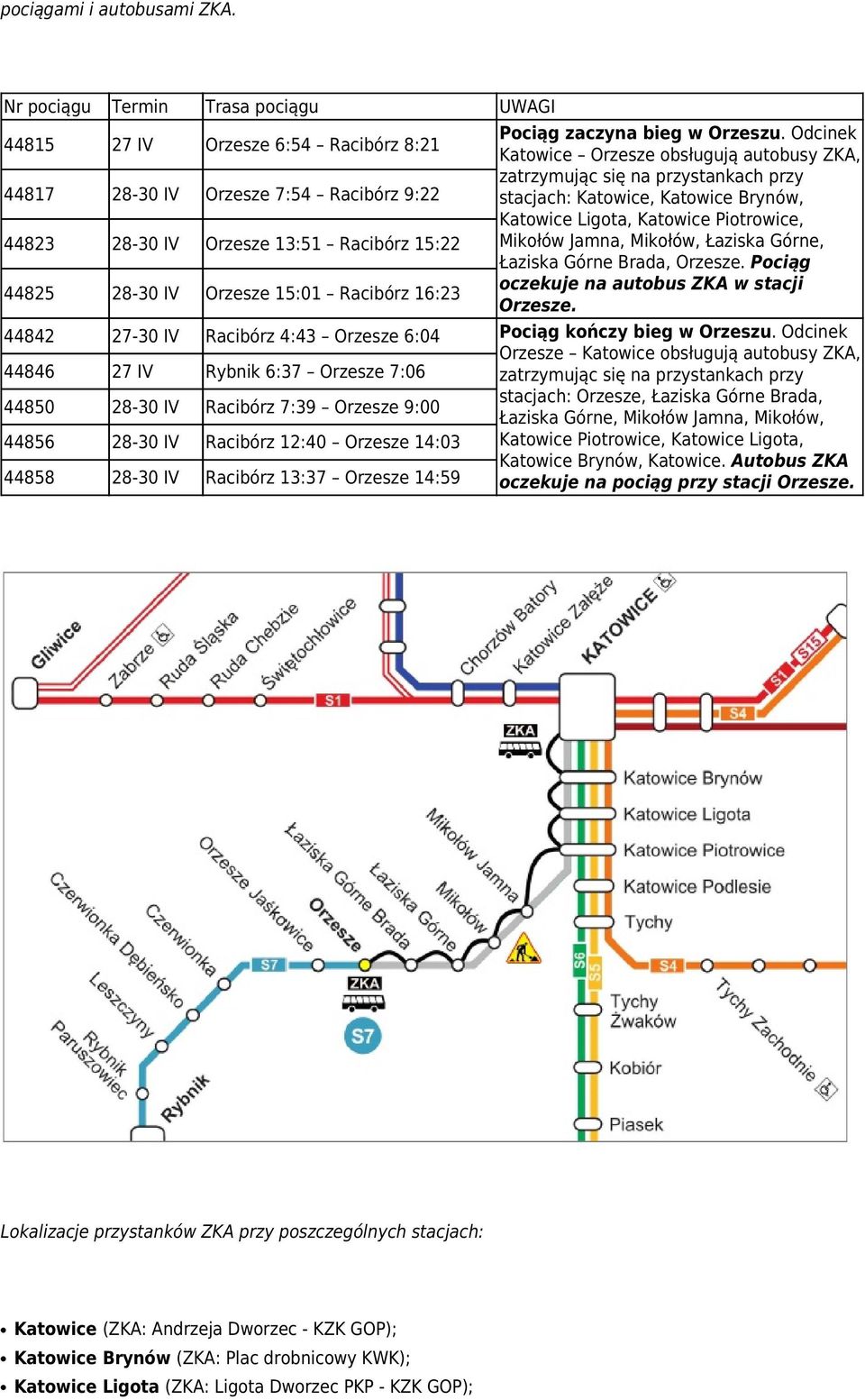 Racibórz 16:23 Pociąg zaczyna bieg w Orzeszu.