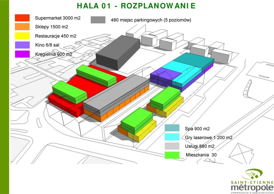 Restauracje 450 m2 Kino 6/8 sal Kręgielnia 900 m2 Spa 900