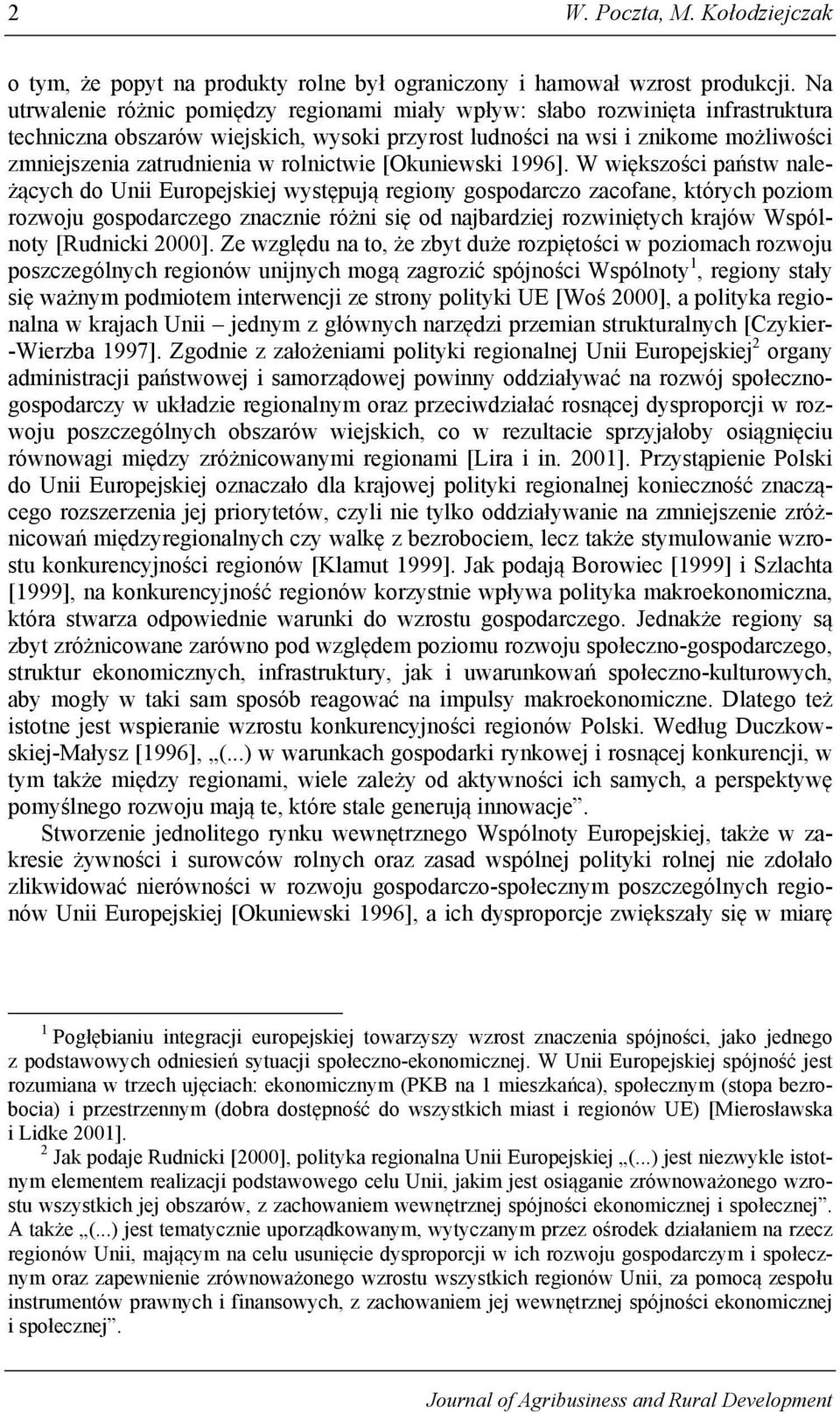 rolnictwie [Okuniewski 1996].