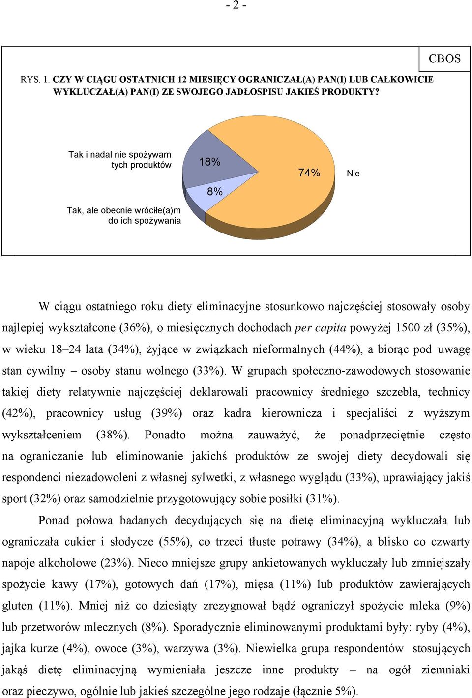 wykształcone (36%), o miesięcznych dochodach per capita powyżej 1500 zł (35%), w wieku 18 24 lata (3), żyjące w związkach nieformalnych (4), a biorąc pod uwagę stan cywilny osoby stanu wolnego (3).