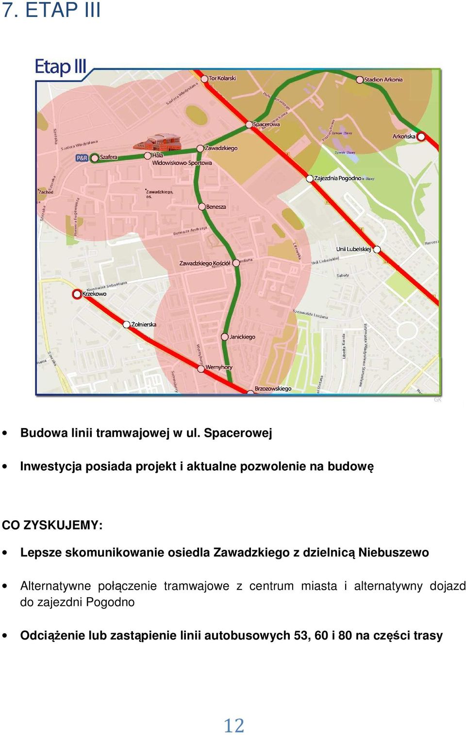 skomunikowanie osiedla Zawadzkiego z dzielnicą Niebuszewo Alternatywne połączenie