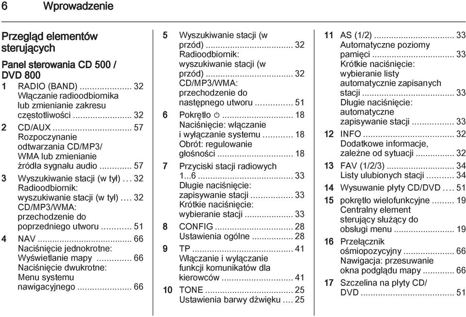 ..32 CD/MP3/WMA: przechodzenie do poprzedniego utworu... 51 4 NAV... 66 Naciśnięcie jednokrotne: Wyświetlanie mapy... 66 Naciśnięcie dwukrotne: Menu systemu nawigacyjnego.