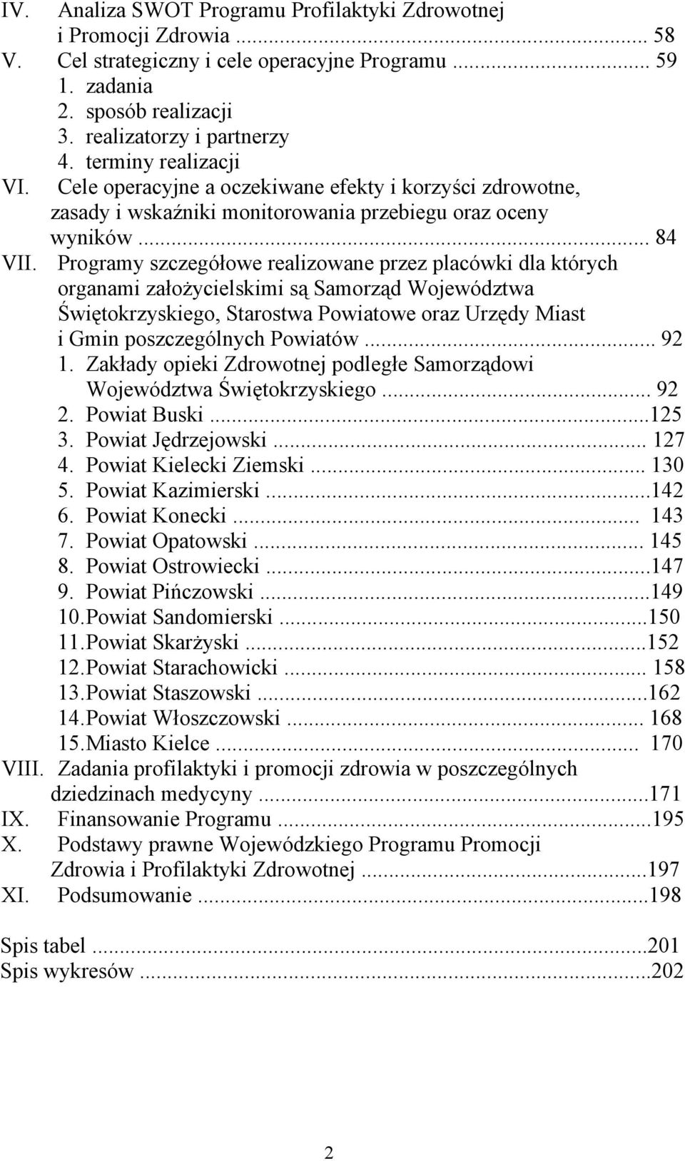 Programy szczegółowe realizowane przez placówki dla których organami założycielskimi są Samorząd Województwa Świętokrzyskiego, Starostwa Powiatowe oraz Urzędy Miast i Gmin poszczególnych Powiatów.