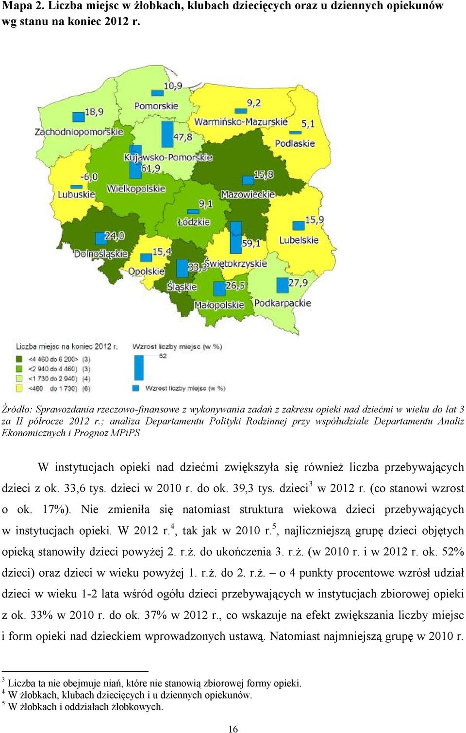 ; analiza Departamentu Polityki Rodzinnej przy współudziale Departamentu Analiz Ekonomicznych i Prognoz MPiPS W instytucjach opieki nad dziećmi zwiększyła się również liczba przebywających dzieci z