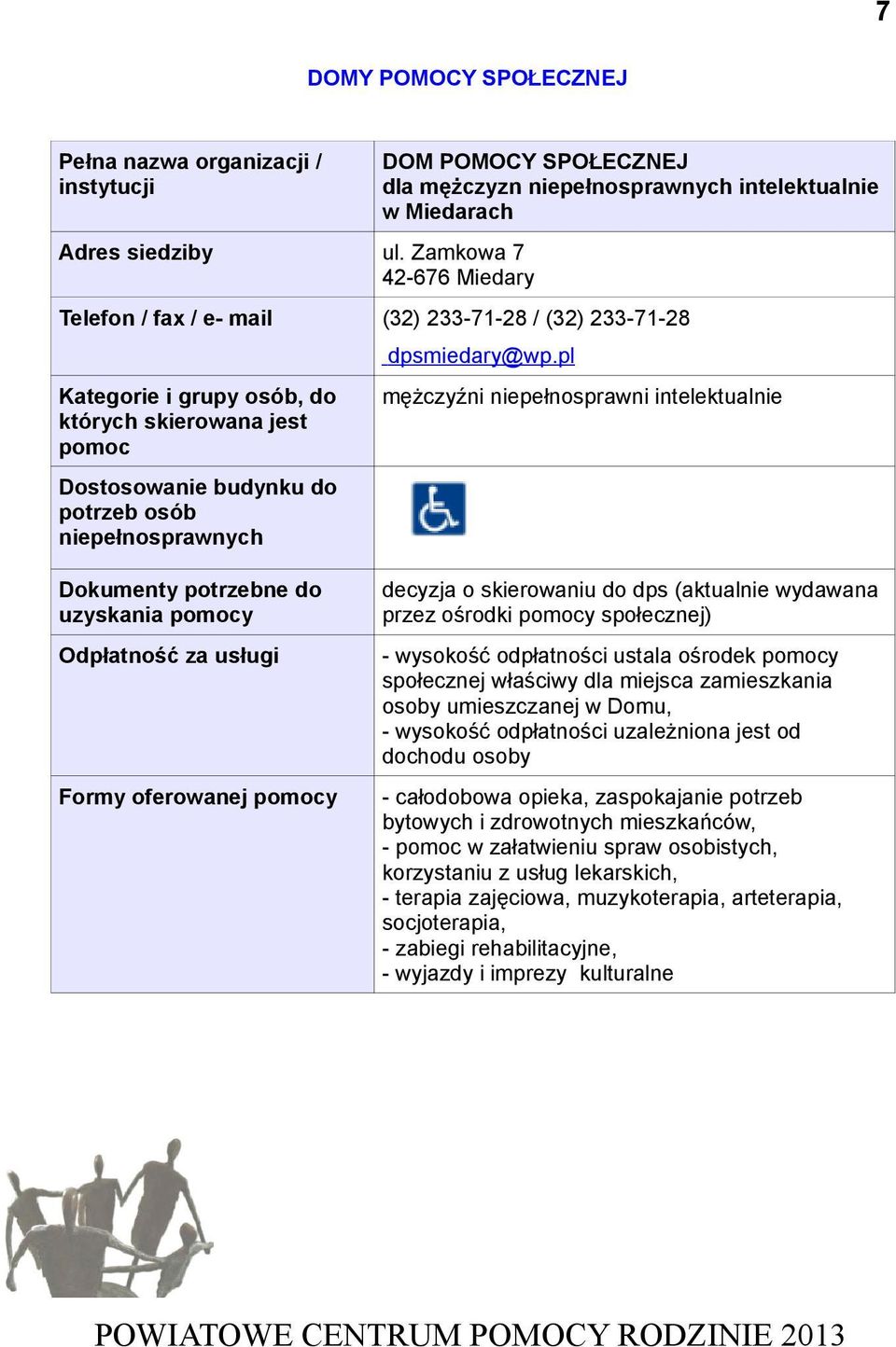 pl mężczyźni niepełnosprawni intelektualnie uzyskania y Formy oferowanej y decyzja o skierowaniu do dps (aktualnie wydawana przez ośrodki y społecznej) - wysokość odpłatności ustala ośrodek y