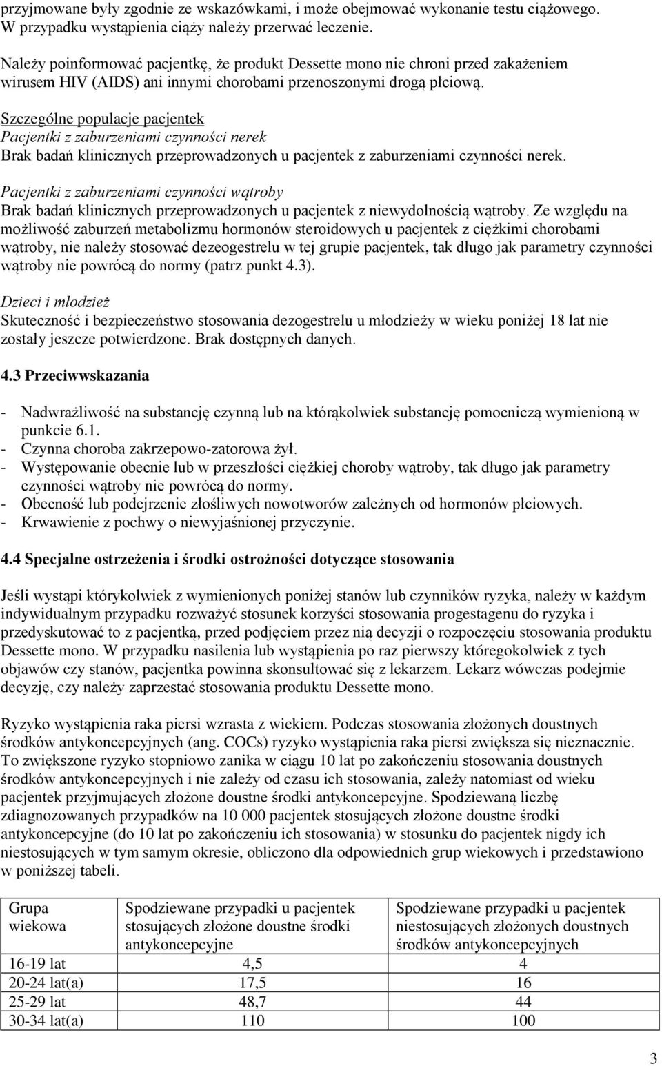 Szczególne populacje pacjentek Pacjentki z zaburzeniami czynności nerek Brak badań klinicznych przeprowadzonych u pacjentek z zaburzeniami czynności nerek.