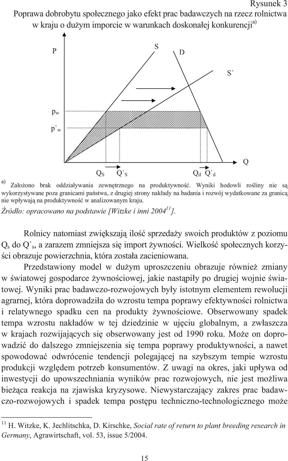 Wyniki hodowli ro liny nie s wykorzystywane poza granicami pa stwa, z drugiej strony nak ady na badania i rozwój wydatkowane za granic nie wp ywaj na produktywno w analizowanym kraju.