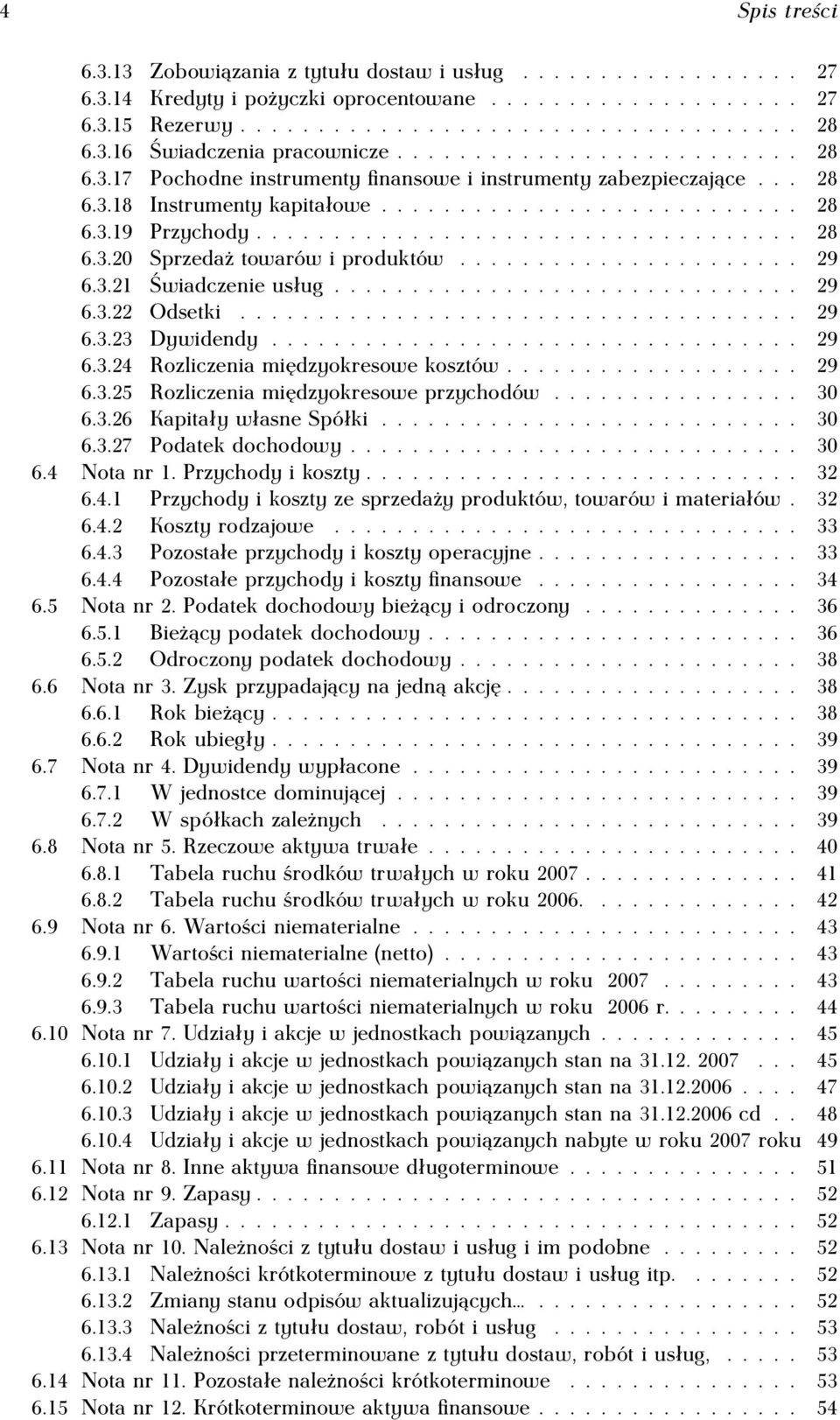 ..................... 29 6.3.21 Świadczenie usług.............................. 29 6.3.22 Odsetki.................................... 29 6.3.23 Dywidendy.................................. 29 6.3.24 Rozliczenia międzyokresowe kosztów.