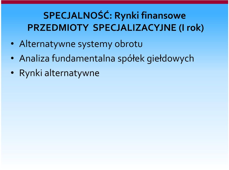 Alternatywne systemy obrotu Analiza