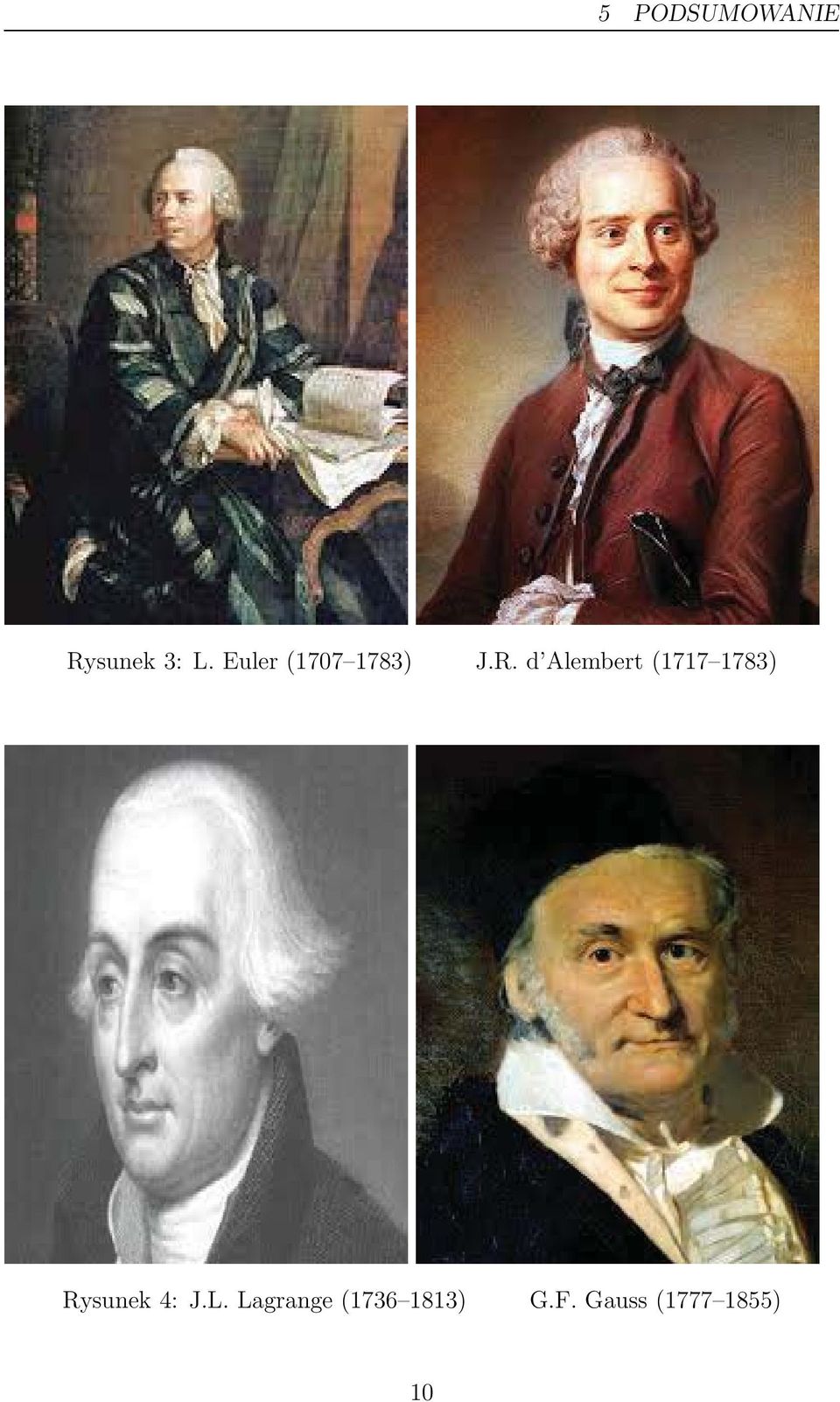 d Alembert (1717 1783) Rysunek 4: