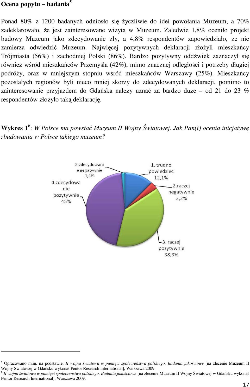 Najwięcej pozytywnych deklaracji złoŝyli mieszkańcy Trójmiasta (56%) i zachodniej Polski (86%).