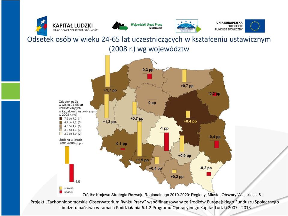 ) wg województw Źródło: Krajowa Strategia