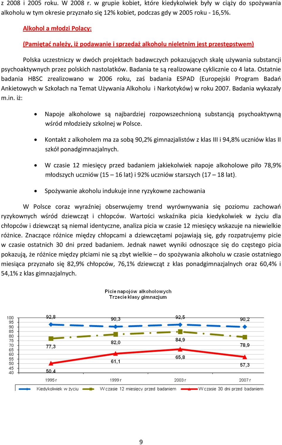 psychoaktywnych przez polskich nastolatków. Badania te są realizowane cyklicznie co 4 lata.