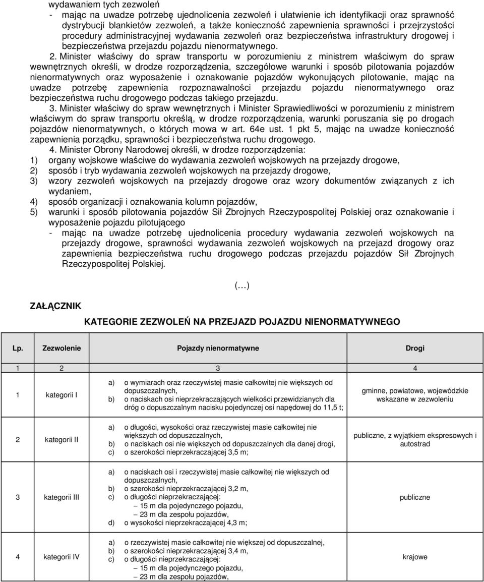 Minister właściwy do spraw transportu w porozumieniu z ministrem właściwym do spraw wewnętrznych określi, w drodze rozporządzenia, szczegółowe warunki i sposób pilotowania pojazdów nienormatywnych