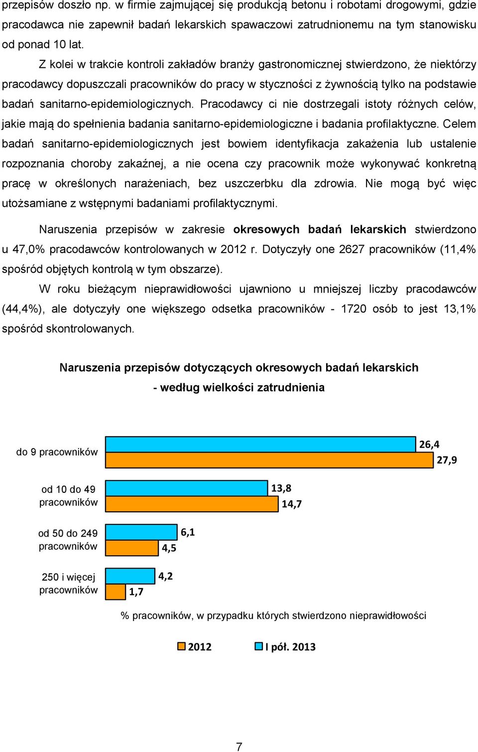 sanitarno-epidemiologicznych. Pracodawcy ci nie dostrzegali istoty różnych celów, jakie mają do spełnienia badania sanitarno-epidemiologiczne i badania profilaktyczne.